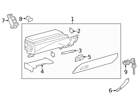 Glove Box for 2016 Toyota Avalon #0