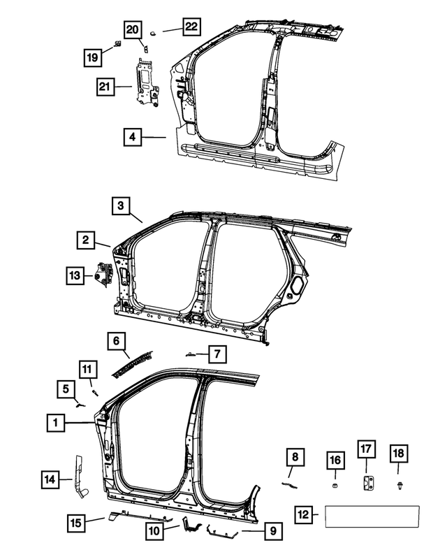 68410692AA - Body Sheet Metal Except Doors: Baffle, Right for Jeep: Grand Cherokee, Grand Cherokee L Image