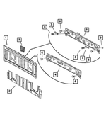 55276534AA - Body Sheet Metal Except Doors: Cab Back Panel for Dodge: Ram 1500, Ram 2500, Ram 3500 Image