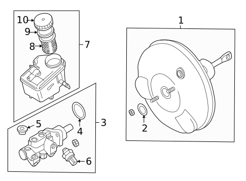 Master Cylinder - Components On Dash Panel for 2000 BMW 323Ci #0