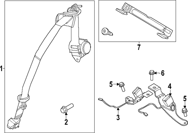 PR3Z76611B69LA - : Lap &amp; Shoulder Belt for Ford: Mustang Image