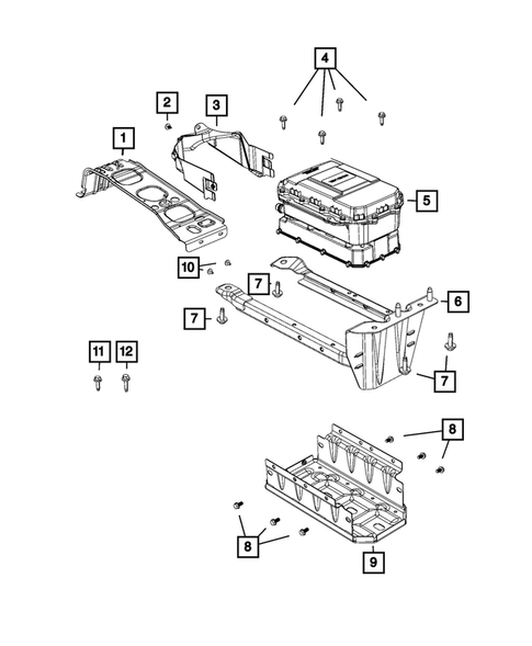 Battery, Battery Tray and Cables for 2019 Jeep Wrangler #3