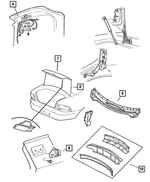 4878422AE - Body Sheet Metal Except Doors: Decklid for Mopar Image