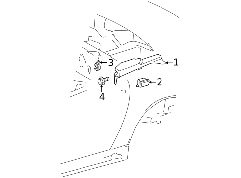 Interior Trim - Quarter Panels for 2001 Mercedes-Benz SLK230 #0