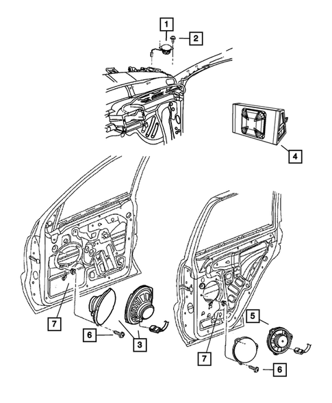 Radio, Antenna, Speakers, DVD, and Video systems for 2008 Jeep Grand Cherokee #1