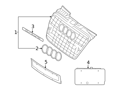 Grille & Components for 2008 Audi A4 Quattro #0