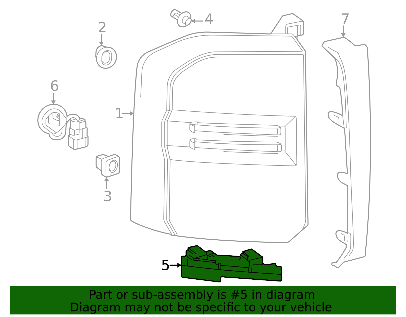 2024-2025 Toyota Land Cruiser Tail Light Bracket 52563-60140