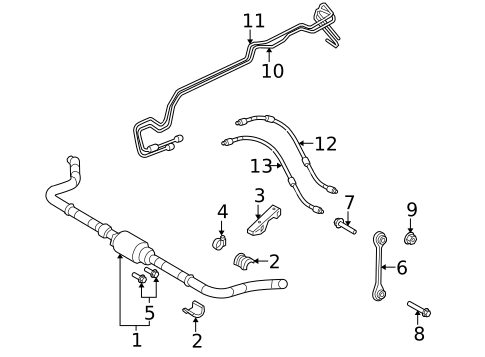 Stabilizer Bar & Components for 2008 Porsche Cayenne #3