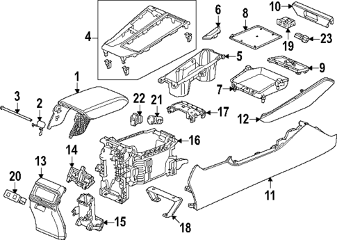 Center Console for 2023 Honda Accord #0