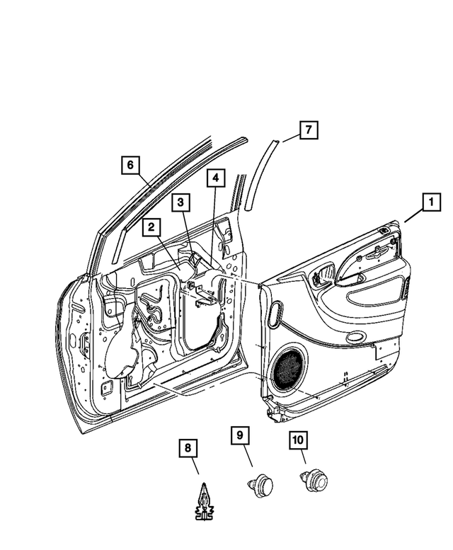 TM811P7AI - Interior Trim: Front Door Trim Panel, Left for Mopar Image image