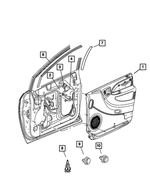 ZN841D5AA - Doors and Related Parts: Power Window Switch Bezel, Right for Chrysler: Town &amp; Country | Dodge: Caravan, Grand Caravan Image