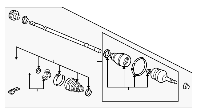 Genuine OEM Acura - Axle Assembly Part# 44306-SEP-A10