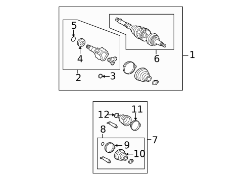 Axle Shaft for 2003 Toyota MR2 Spyder #1