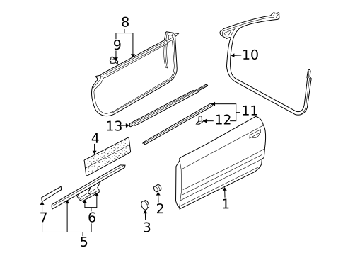 Door & Components for 2007 Audi A4 Quattro #2