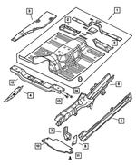 55137188AB - Body Sheet Metal Except Doors: Floor Pan for Mopar Image