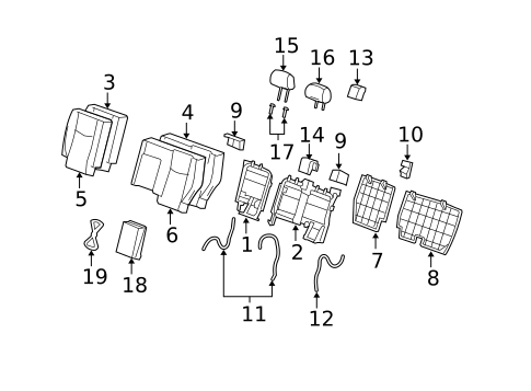 Second Row Seats for 2009 Cadillac SRX #1