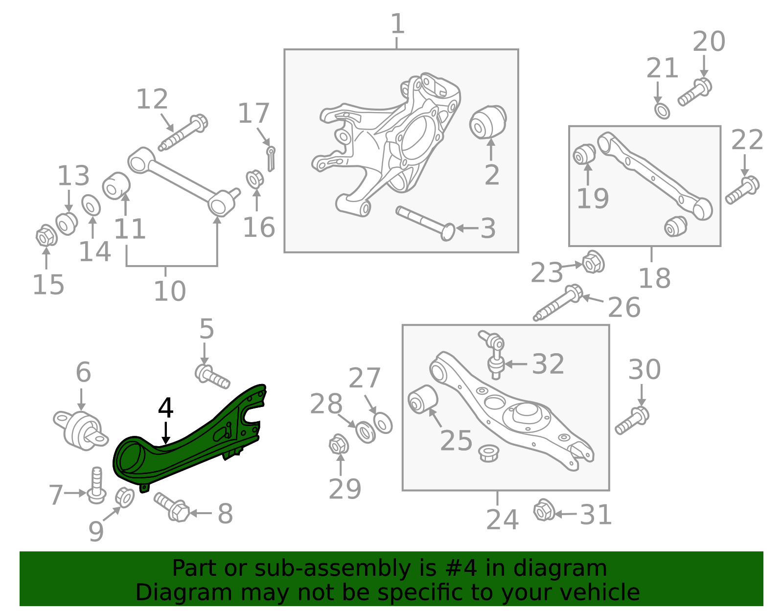 Hyundai - 55280-2W550 - Trailing Arm - 2015-2019 Hyundai | OEM Hyundai ...
