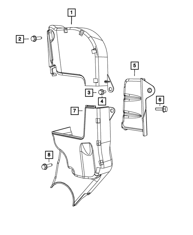 « 6106052AA – 1.4L Turbo; Engine : Tête Collerette Hexagonale Boulon pour Mopar Image »