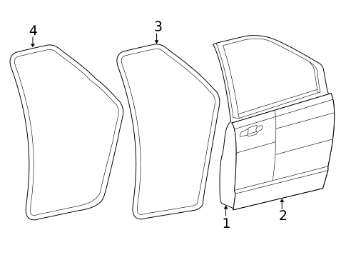 Door & Components for 2011 Volkswagen Routan #1