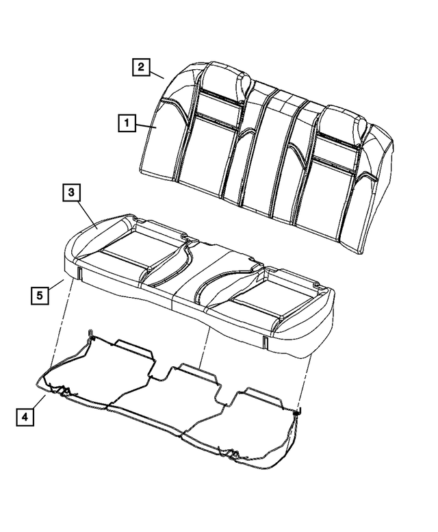 5159150AB - Interior Trim: Rear Seat Cushion Frame for Mopar Image image