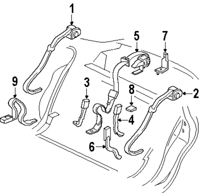 12458516 - : Center Belt Assembly for GM Image
