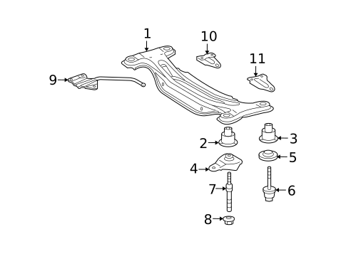 Suspension Mounting for 2008 Lexus RX400h #0