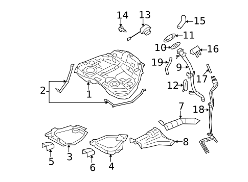 Fuel System Components for 2013 Subaru Forester #0