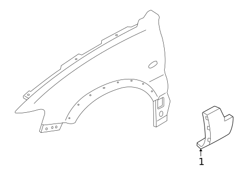 Exterior Trim - Fender for 2007 Mercury Mariner #0