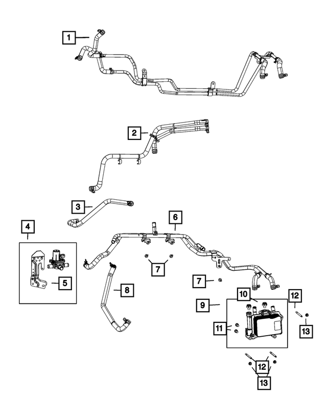 52014613AE - Cooling: Heater Supply And Return Hose for Mopar Image