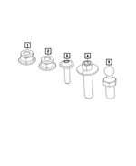 4749211AA - Brakes: Hex Flange Lock Nut, Right &amp; Left for Chrysler: 300 | Jeep: Cherokee Image