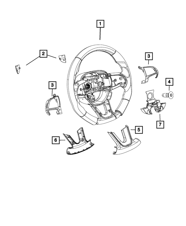 5RB83SZ6AA - : Steering Wheel Bezel, Left for Mopar Image