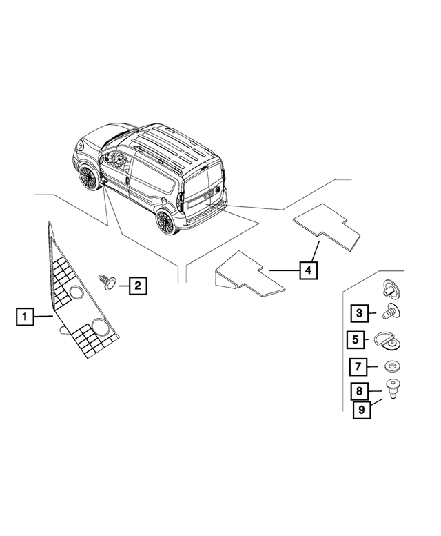 6106609AA - Interior Trim: Push Pin for Mopar Image
