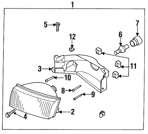 Bulbs - Chassis for 1993 Nissan Quest #3