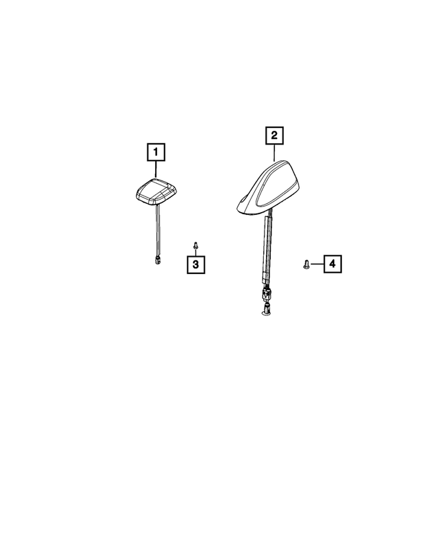 6ZP28WFJAA - Electrical: Base Cable And Bracket Antenna for Mopar Image
