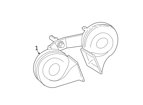 Horn for 2005 Ford Freestyle #0