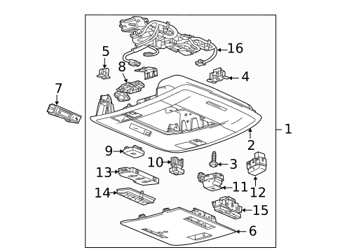 Overhead Console for 2019 Chevrolet Silverado 1500 LD #1