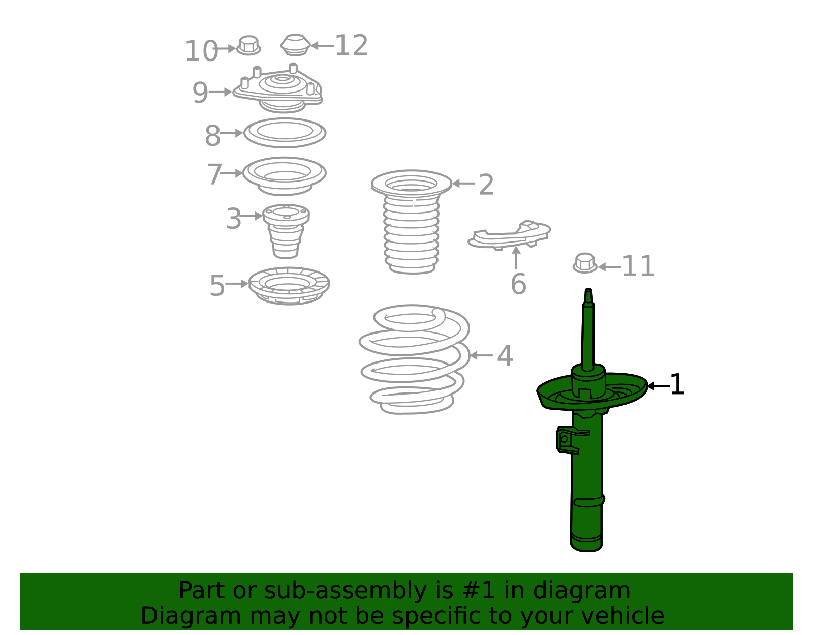 51621-TLA-A51 - 2017-2019 Honda CR-V - Shock Absorber Unit L Front