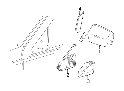 Outside Mirrors for 1999 Chevrolet K2500 Pickup #3