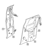 5ES66LAZAB - Interior Trim: C Pillar Molding, Right for Dodge: Ram 2500, Ram 3500 Image