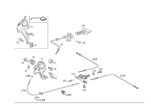 Foot Operated Parking Brake for 1999 Mercedes-Benz SL600 #0