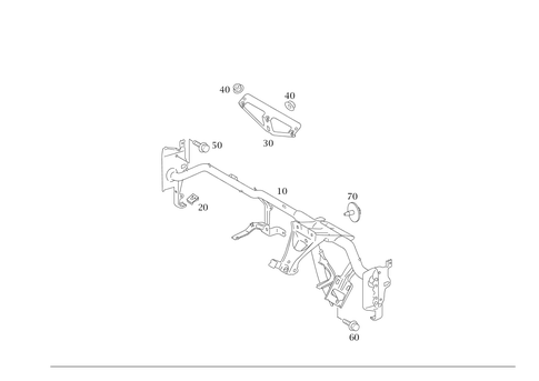 Crossmember Below Instrument Panel for 2006 Mercedes-Benz S600 #0