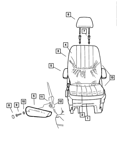 Rear Seats-Folding and Quads for 2004 Chrysler Town & Country #5