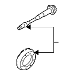 38104AA420 - Universals &amp; Rear Axle: Ring &amp; Pinion for Subaru: Brat, DL, GL, GL-10, Impreza, Justy, Legacy, Loyale, Outback, Standard, XT Image