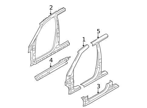 Hinge Pillar for 2009 Hyundai Tucson #0