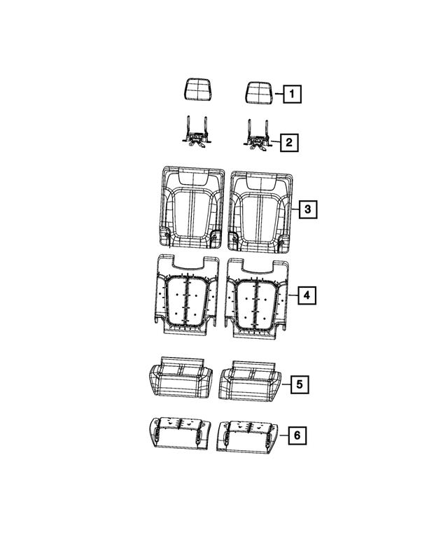 6XS671X7AC - Interior Trim: Third Row Headrest for Mopar Image