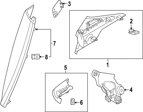 Interior Trim - Quarter Panels for 2025 Volvo EC40 #0
