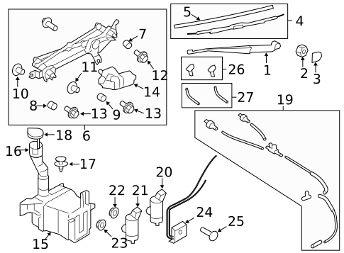 Wiper & Washer Components for 2008 Subaru Impreza #0