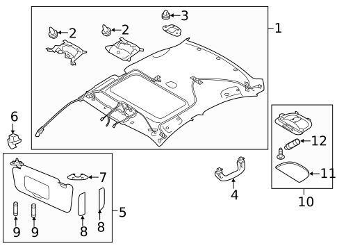 Interior Trim - Roof for 2023 Subaru Legacy #0