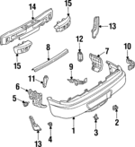 F52Z17K835AA - Body: Bumper Cover for Ford: Probe Image