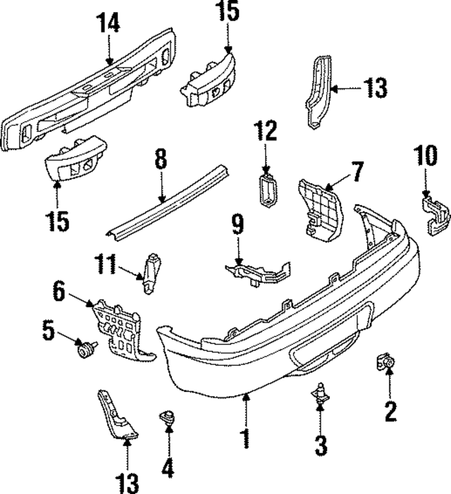 F52Z17K835AA - Body: Bumper Cover for Ford: Probe Image